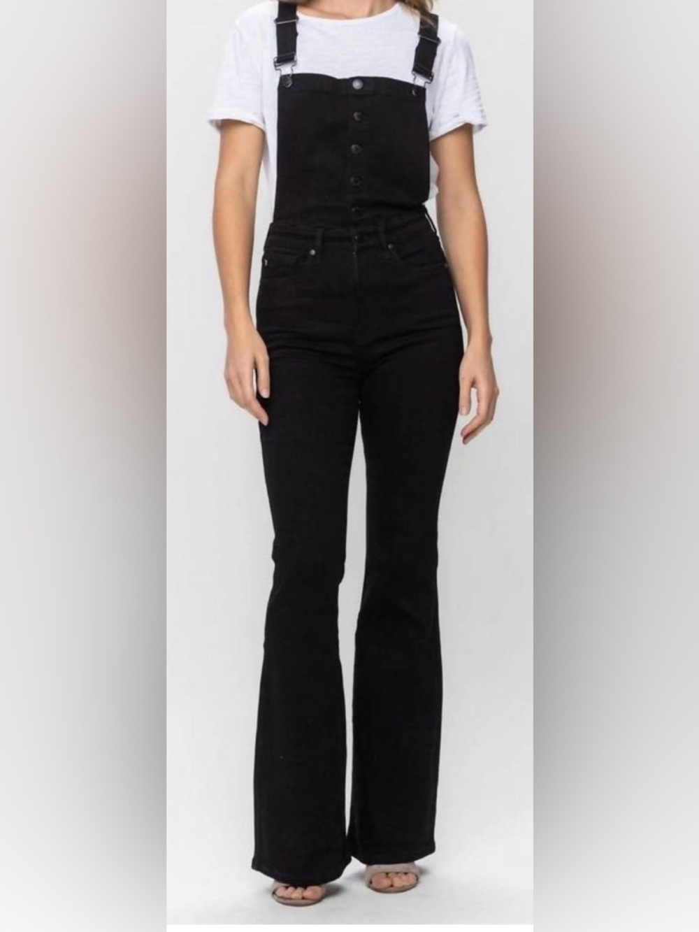 Judy Blue Black Tummy Control Top Overalls